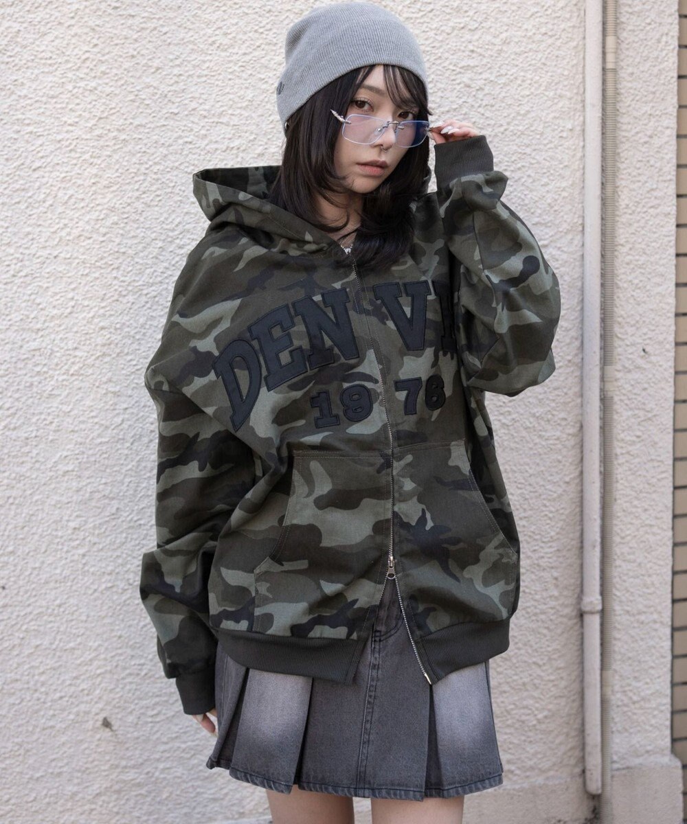 WEGO カレッジロゴBIGZIPパーカー 