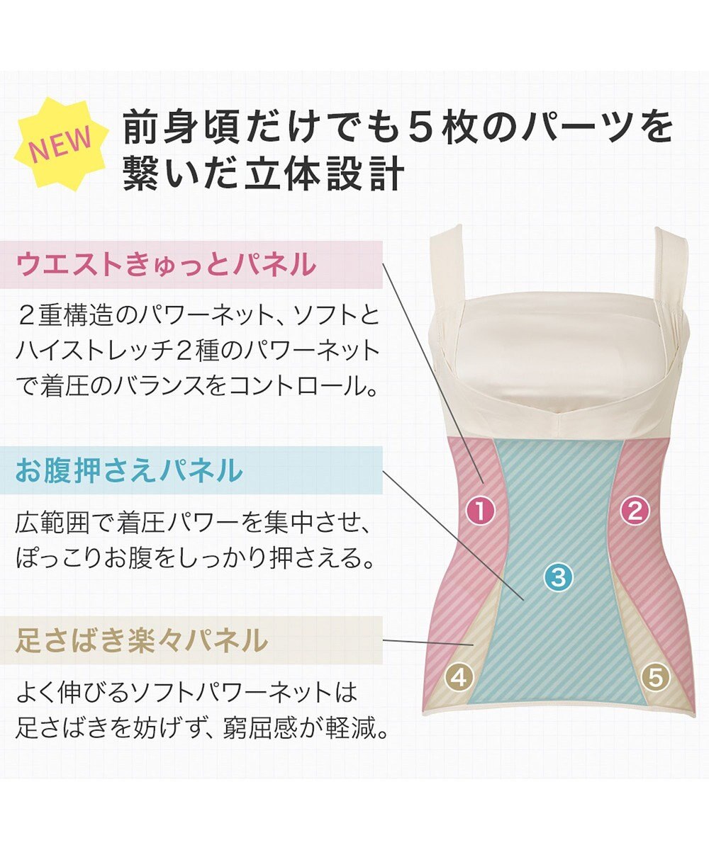 BRADELIS New York 【BRADELIS NewYork peace】きゅっとウエストバストアップシェイパー23 補正下着 ブラキャミ 