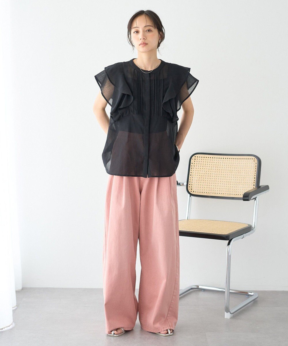 earth music&ecology ラッフルブラウス 