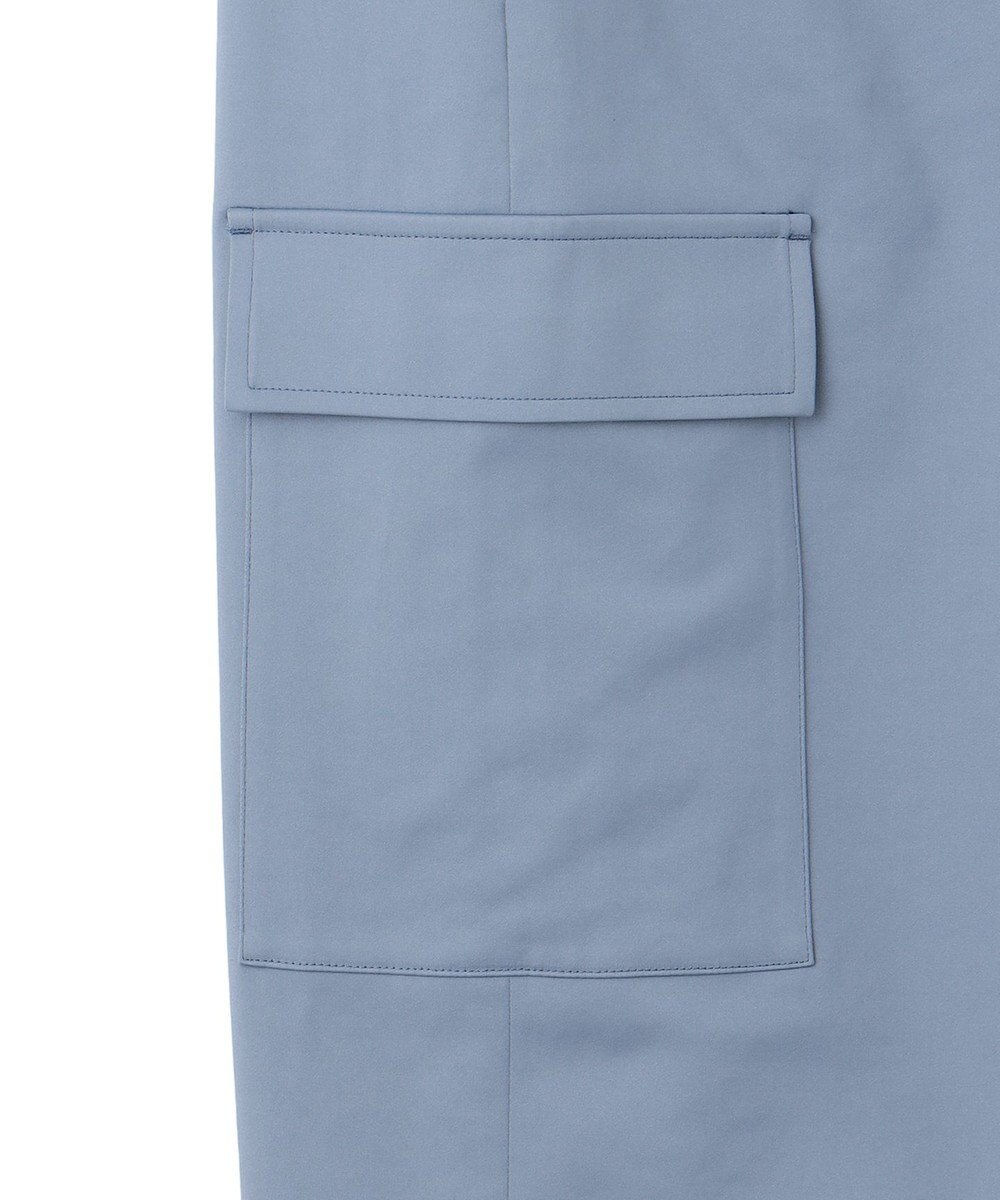 ICB 【UVカット・吸水速乾・洗える】シェルタリングドライサテン  ワイドストレートカーゴパンツ 