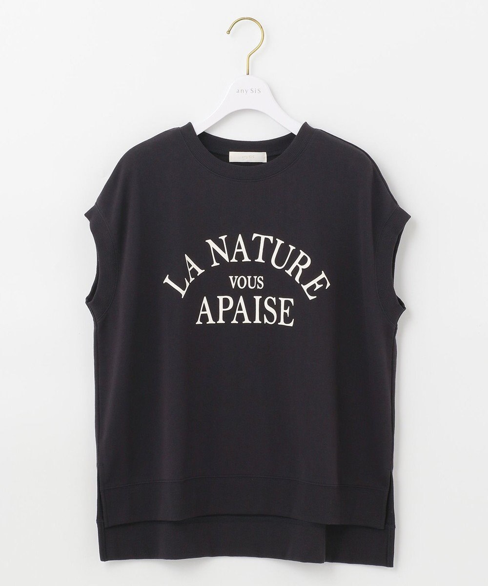 ANY SIS フレンチスリーブロゴ スウェット 