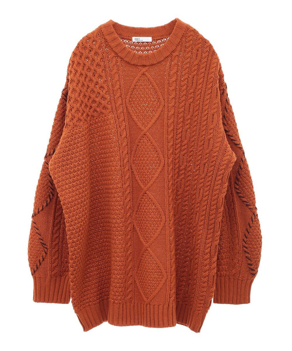 CRAFT STANDARD BOUTIQUE ハンドステッチケーブルニットチュニック 