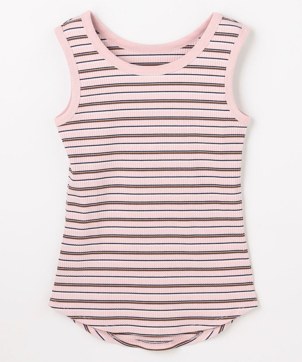 ANY テレコラウンドヘムタンクトップ 