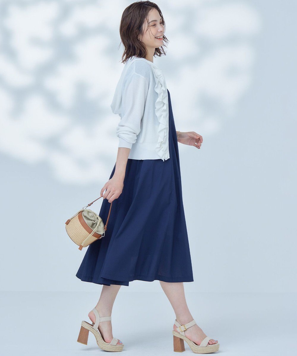 組曲 【WEB限定】  シアーニットフリルパーカー 