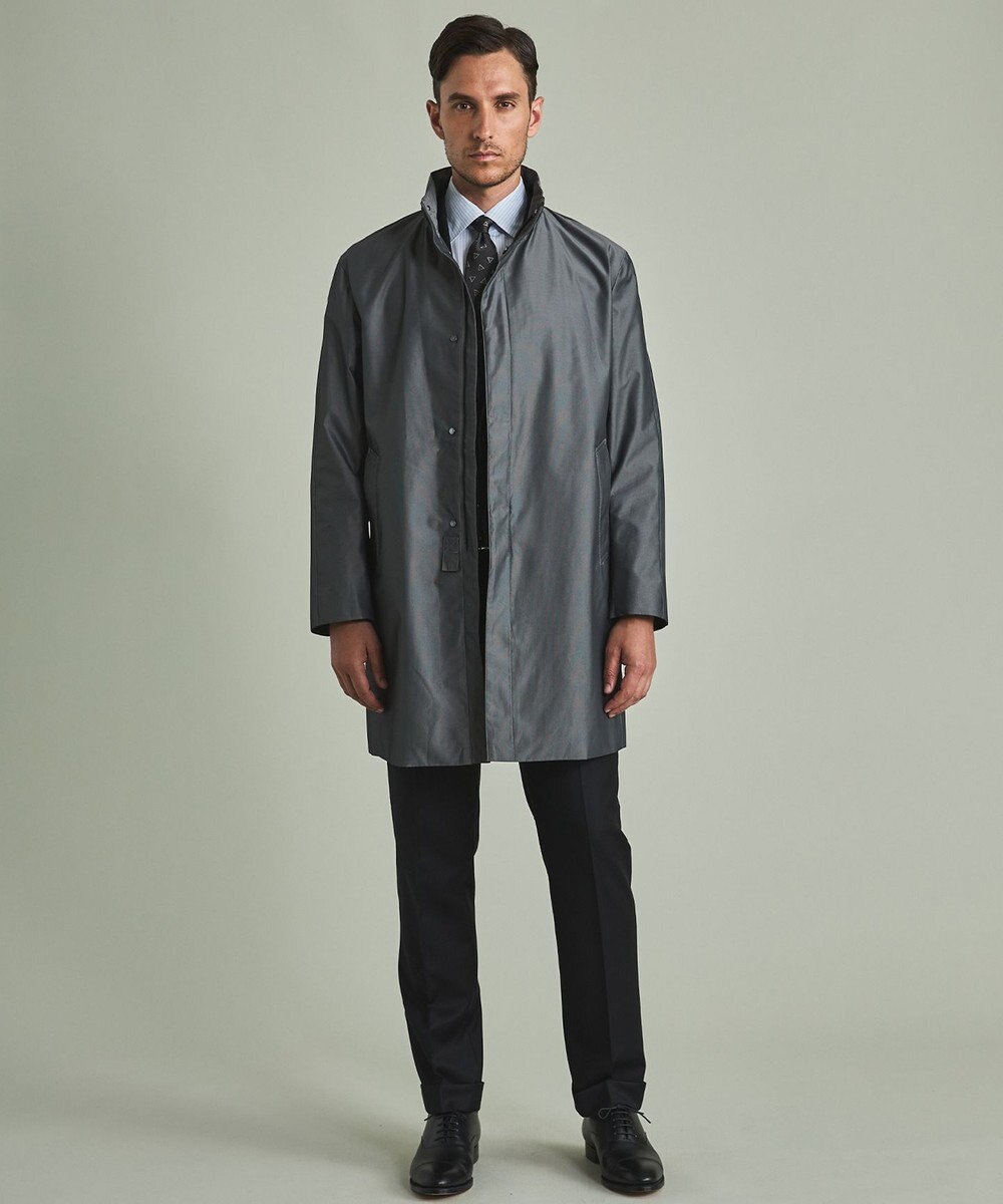 GOTAIRIKU 【防水/軽量/シワになりにくい】ラスタードビーメモリーラミネーションコート_スタンドカラー(24年モデル) 