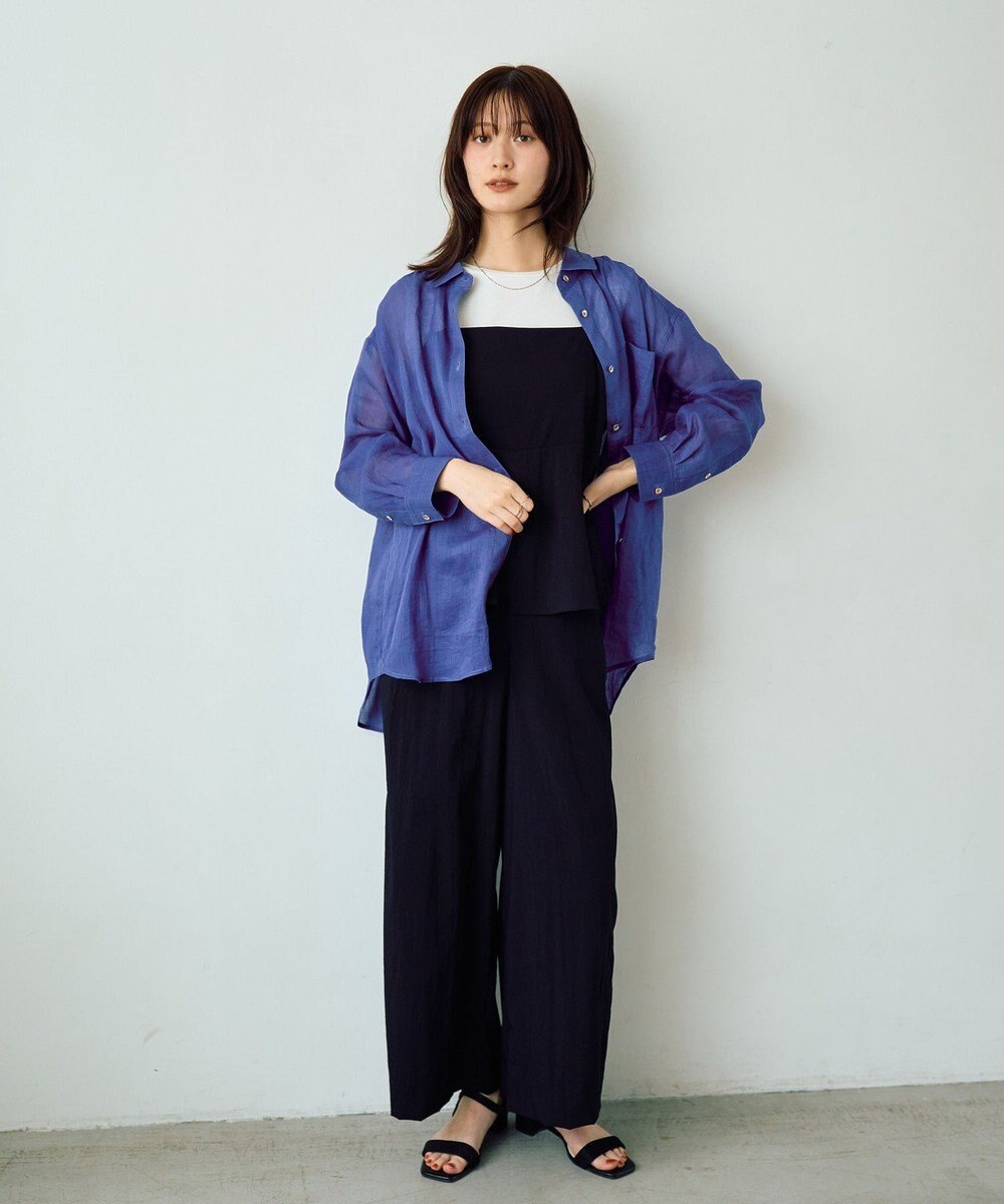 YECCA VECCA 3wayシアーリネンシャツ 