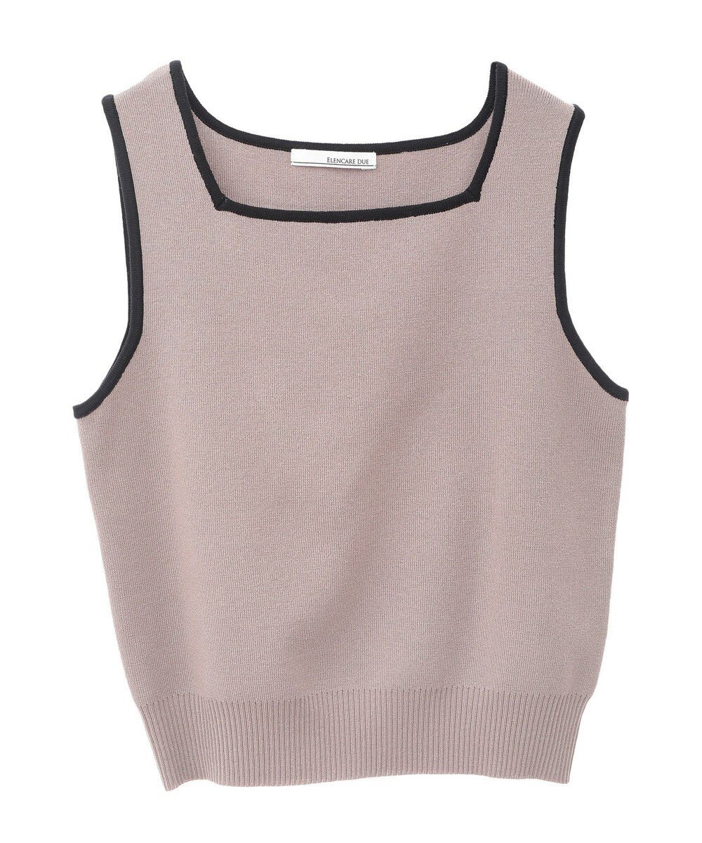Green Parks ・ＥＬＥＮＣＡＲＥ　ＤＵＥ　バイカラーニットタンク 
