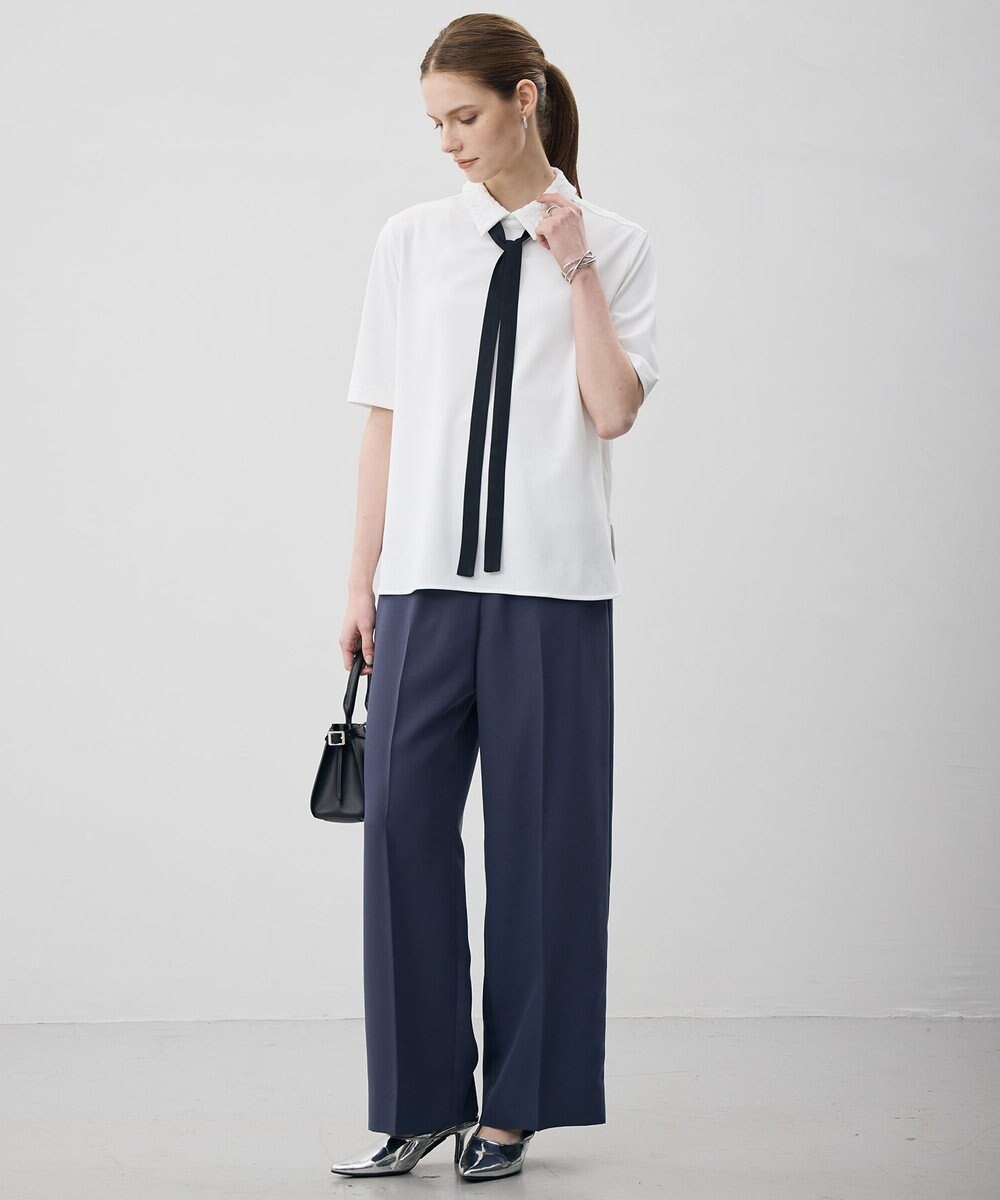 ICB L 【CLASSY.掲載・新色追加・WEB限定カラーあり】FluidBackSatin ワイドパンツ 