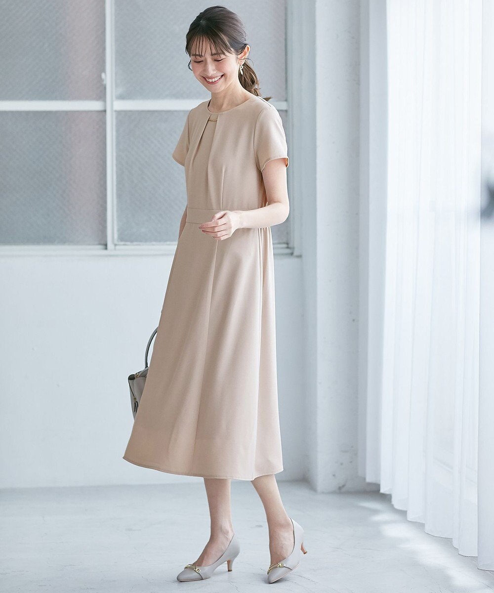 ANY SIS 【WEB・一部店舗限定】リネンライクポリエステル ワンピース 