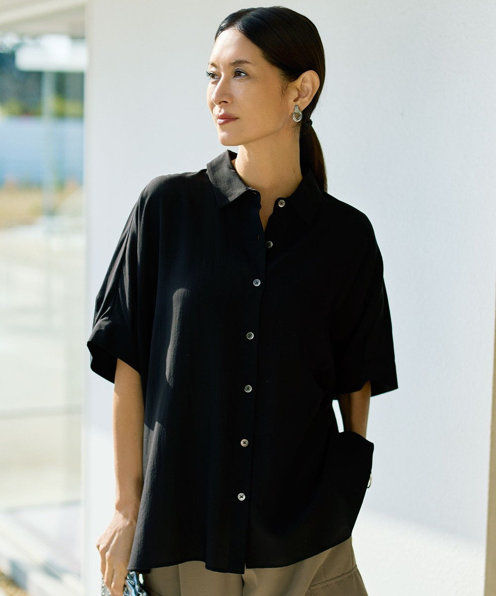 自由区 【カタログ掲載・定番人気・新色追加】リヨセルポプリン ブラウス 