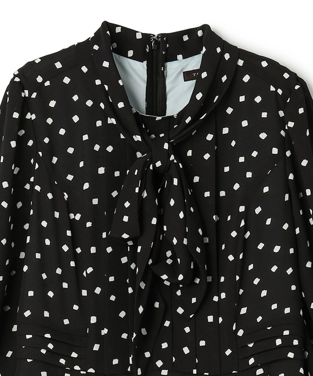 TOCCA 【八木アリサさん着用】【消臭】PROMISE RIBBON ROSETTE ドット柄ドレス 