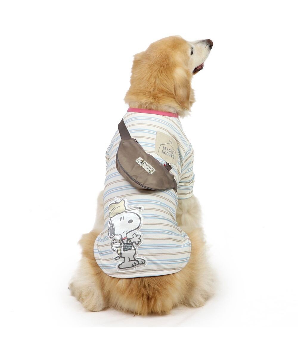 PET PARADISE スヌーピー お揃いTシャツ マルチボーダー 《ホワイト》 中型犬 大型犬 