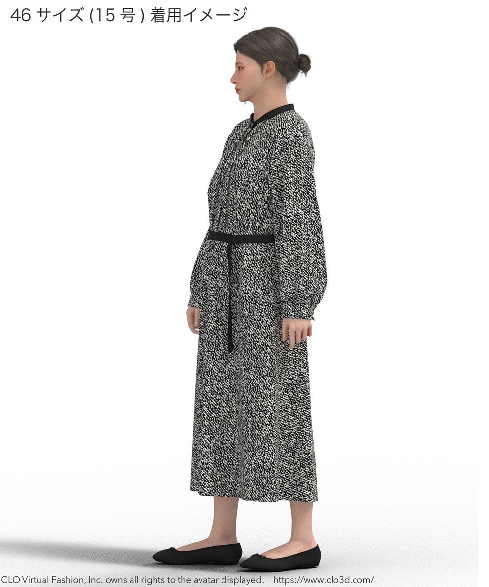 23区 L 【吸水速乾/UVケア/防シワ性】シャドージオメトリックプリント ワンピース 