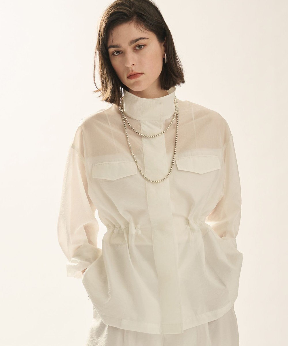 uncrave シアーオーガンジー ミリタリーブルゾン 