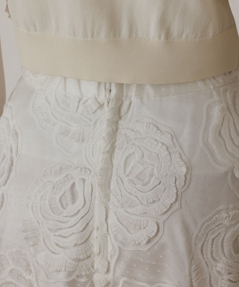 GRACE CONTINENTAL ローズ刺繍フレアスカート 