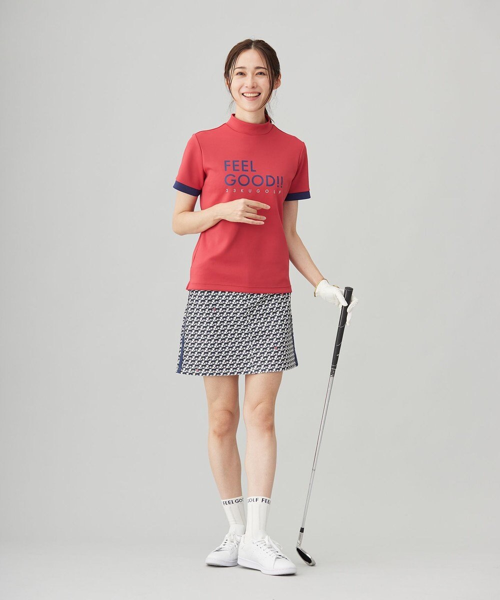 23区GOLF 【WOMEN】【ストレッチ】ハンタードッグ柄 スカート 