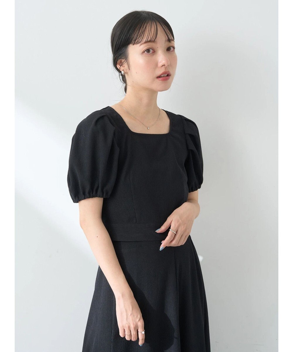 earth music&ecology ＳＥＴ２点バックリボンブラウス＋フレアスカート 