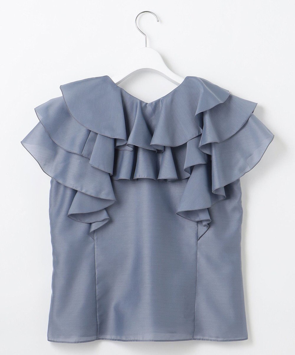 Feroux 【洗える】エアリーフリル ブラウス 