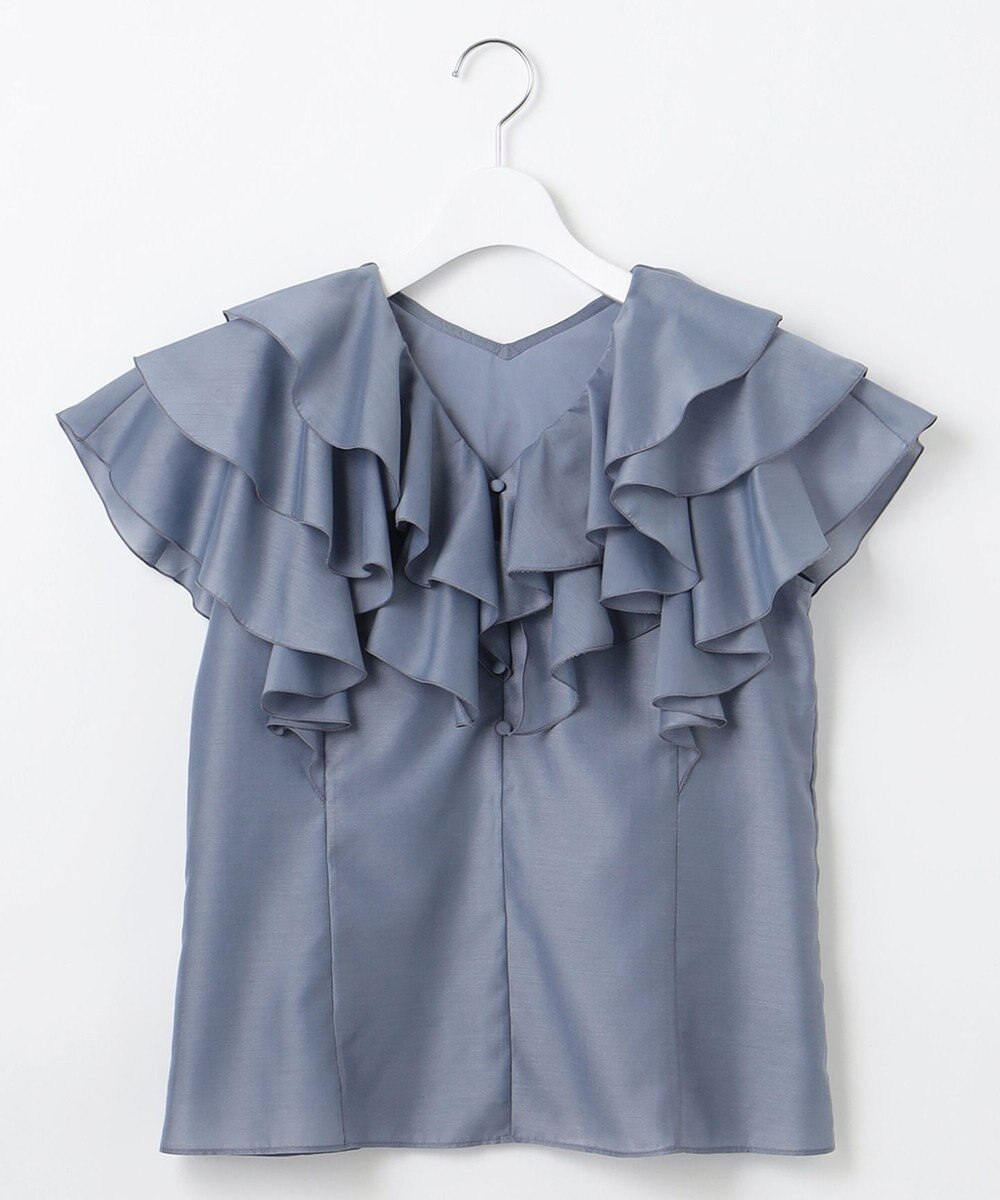 Feroux 【洗える】エアリーフリル ブラウス 