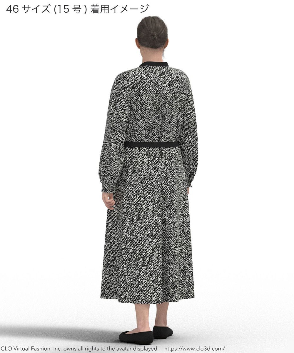 23区 L 【吸水速乾/UVケア/防シワ性】シャドージオメトリックプリント ワンピース 