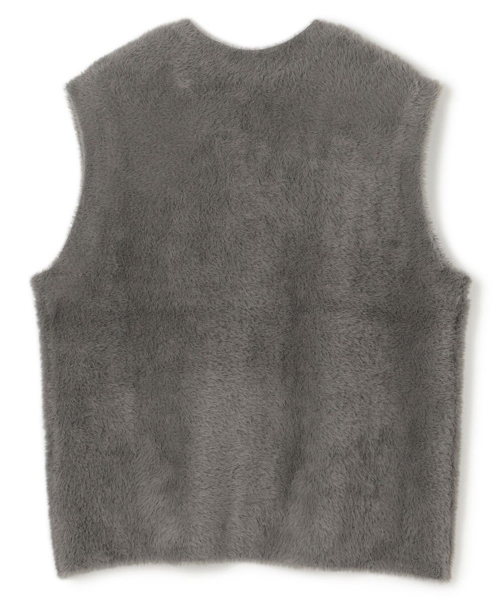 UNFILO L ナイロンシャギー カーディガン ベスト 