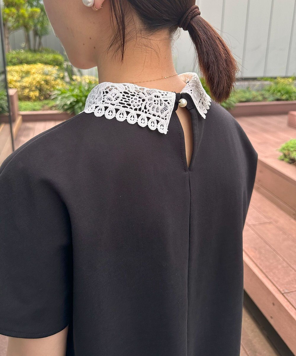 組曲 S 【2WAY】レース襟フレンチテリー カットソー 