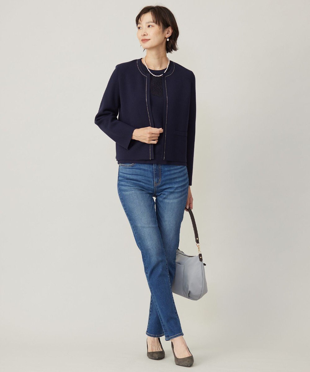 J.PRESS LADIES S 【洗える】BASIC STRETCH DENIM スキニー パンツ 