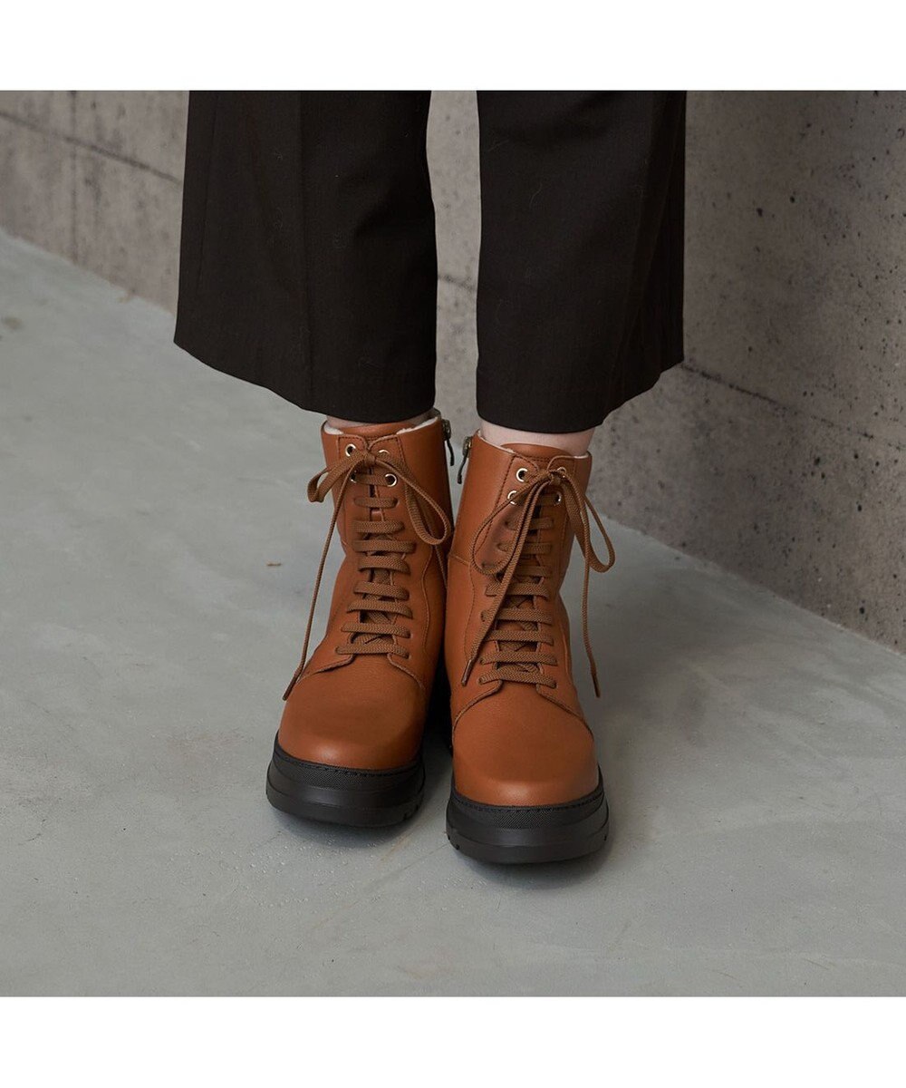 MODE ET JACOMO <carino>厚底レースアップブーツ 