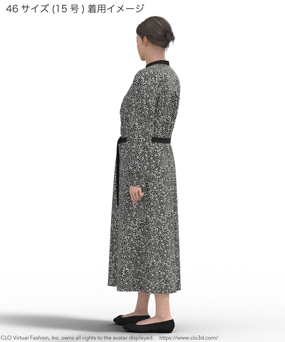 23区 L 【吸水速乾/UVケア/防シワ性】シャドージオメトリックプリント ワンピース 