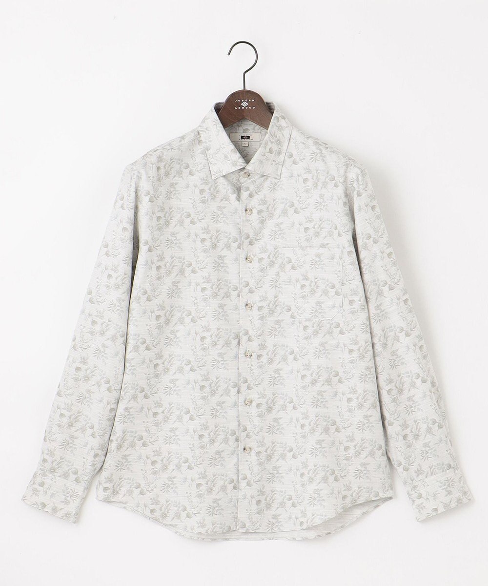 JOSEPH ABBOUD 【キングサイズ・自然な光沢感】コットンビエラフラワープリント シャツ 