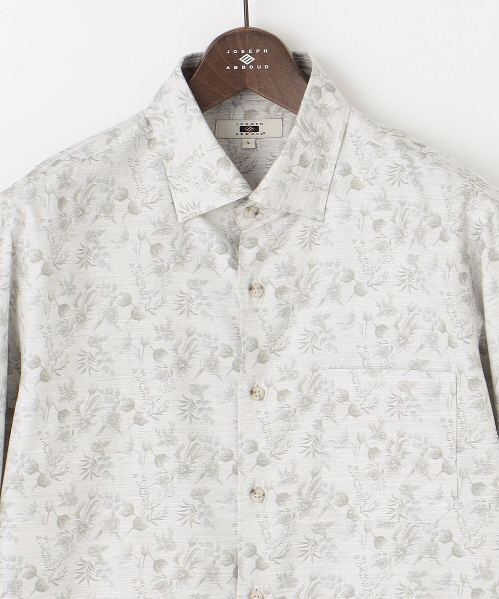 JOSEPH ABBOUD 【キングサイズ・自然な光沢感】コットンビエラフラワープリント シャツ 