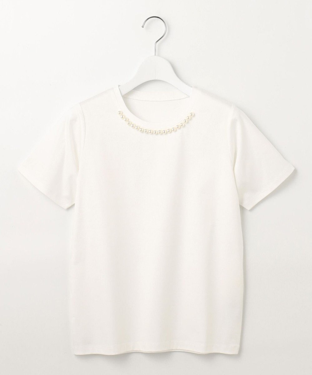 Feroux 【UVケア】パールネック Tシャツ 