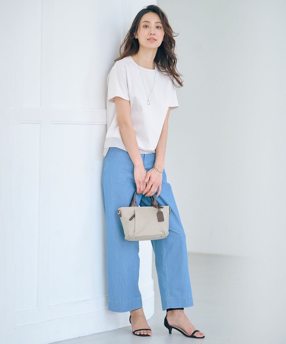 J.PRESS LADIES 【WEB限定カラーあり・洗える】コットンスムース シアーデザイン カットソー 