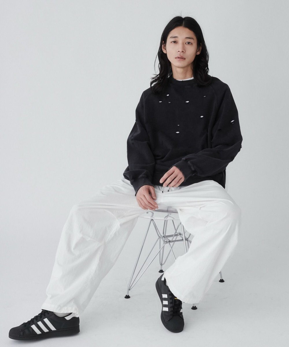 WEGO ダメージプルオーバースウェット 