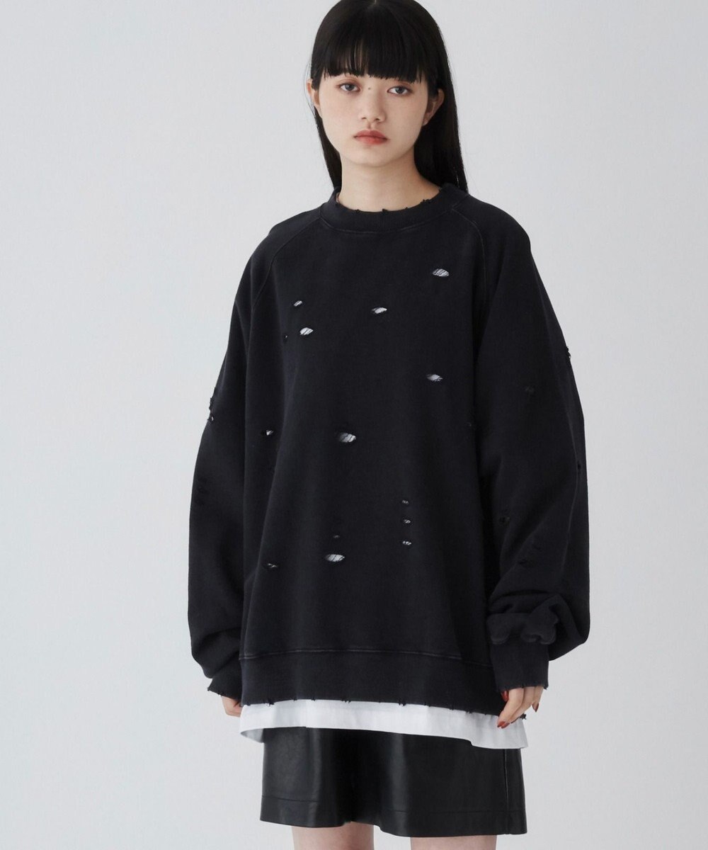 WEGO ダメージプルオーバースウェット 