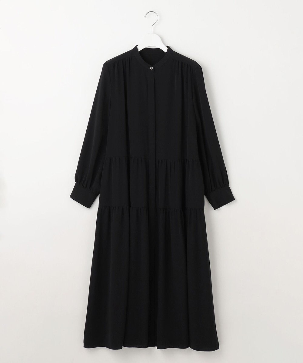 自由区 L シルキータッチティアード ドレス 