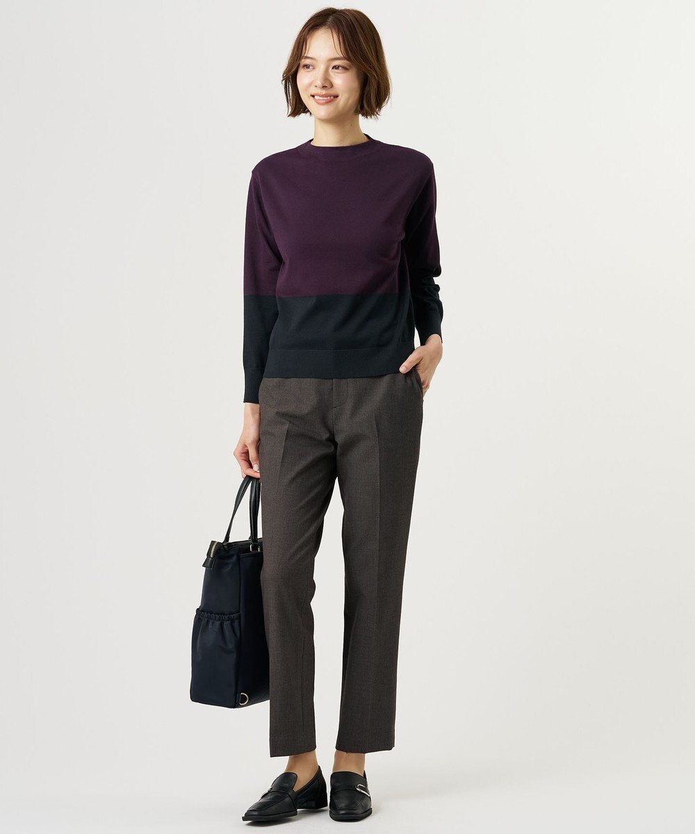 J.PRESS LADIES L Vis/Peスパーク カラーブロッキング ニット 