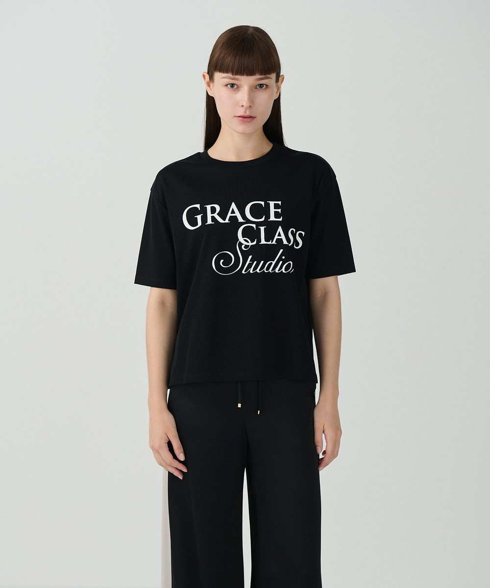 GRACE CONTINENTAL レタードシルケットTシャツ 