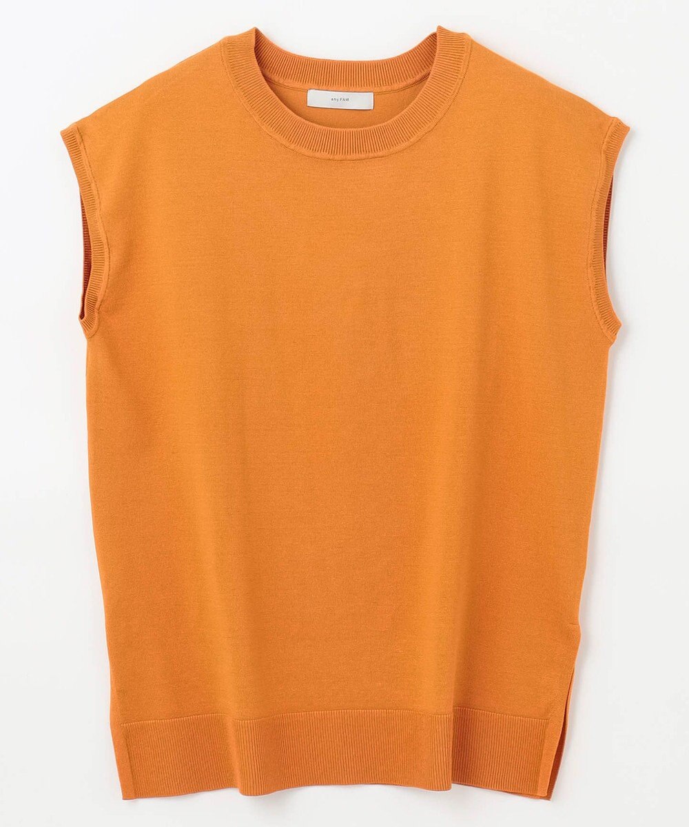 ANY 【洗濯機可】フレンチスリーブニットプルオーバー 