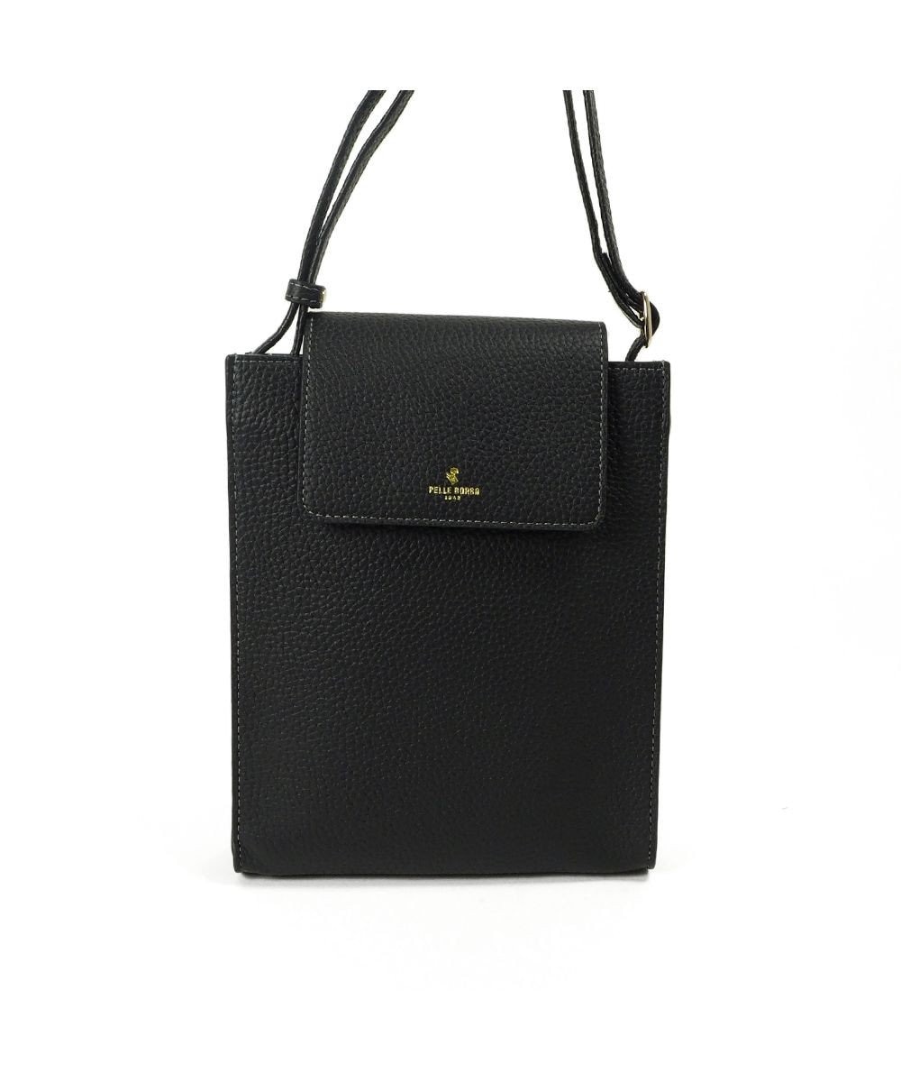 PELLE BORSA 縦ポシェット Reinette レネット 4740 ブラック