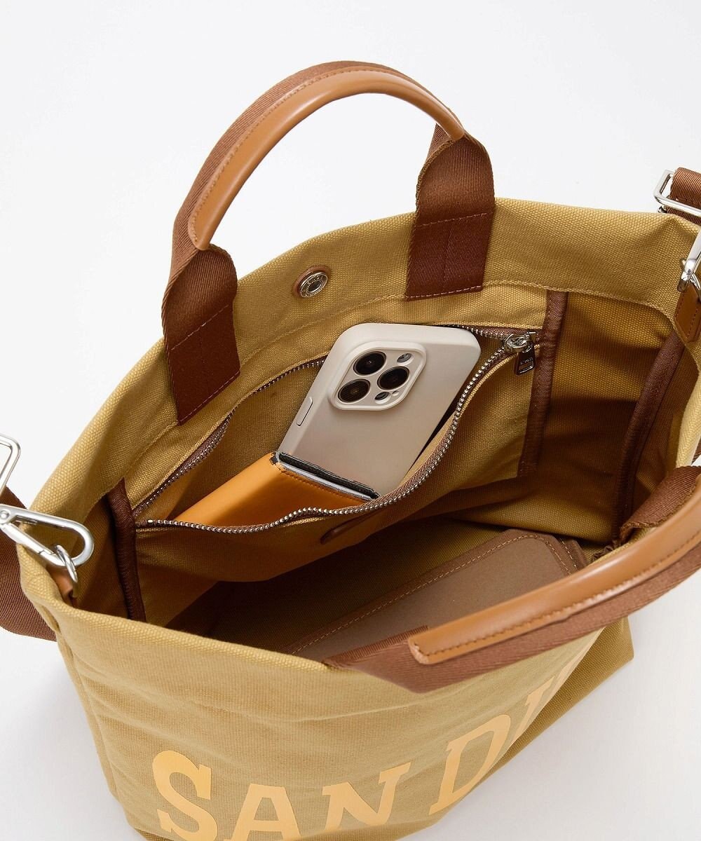 TOPKAPI 【Breath TOPKAPI】シティ プリント キャンバス スクエアトートバッグ / ショルダー付き 