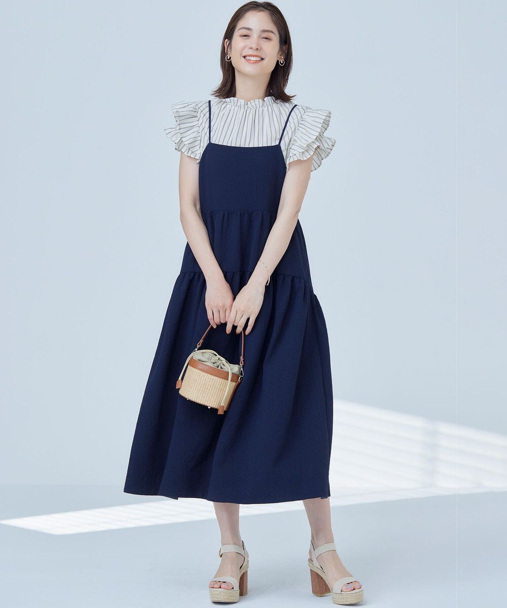 組曲 【WEB限定】ナイロンレーヨン チュニック ブラウス 