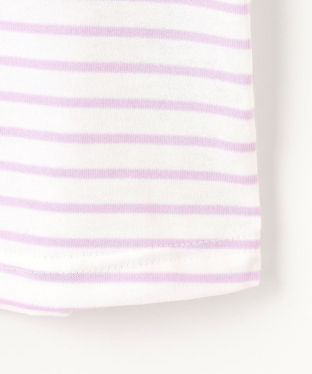 ANY KIDS 袖スカラップ ボーダーTシャツ 