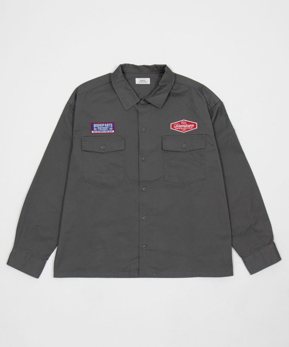 WEGO 【ユニセックス着用ITEM】ワッペンワークシャツ（LS） 