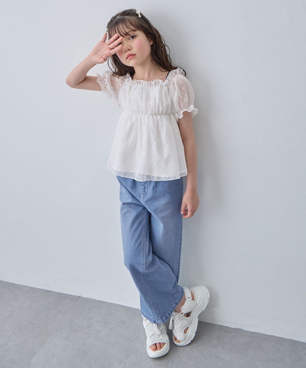 ANY KIDS 【一部店舗/WEB先行販売アイテム】2WAY シアードビーブラウス 