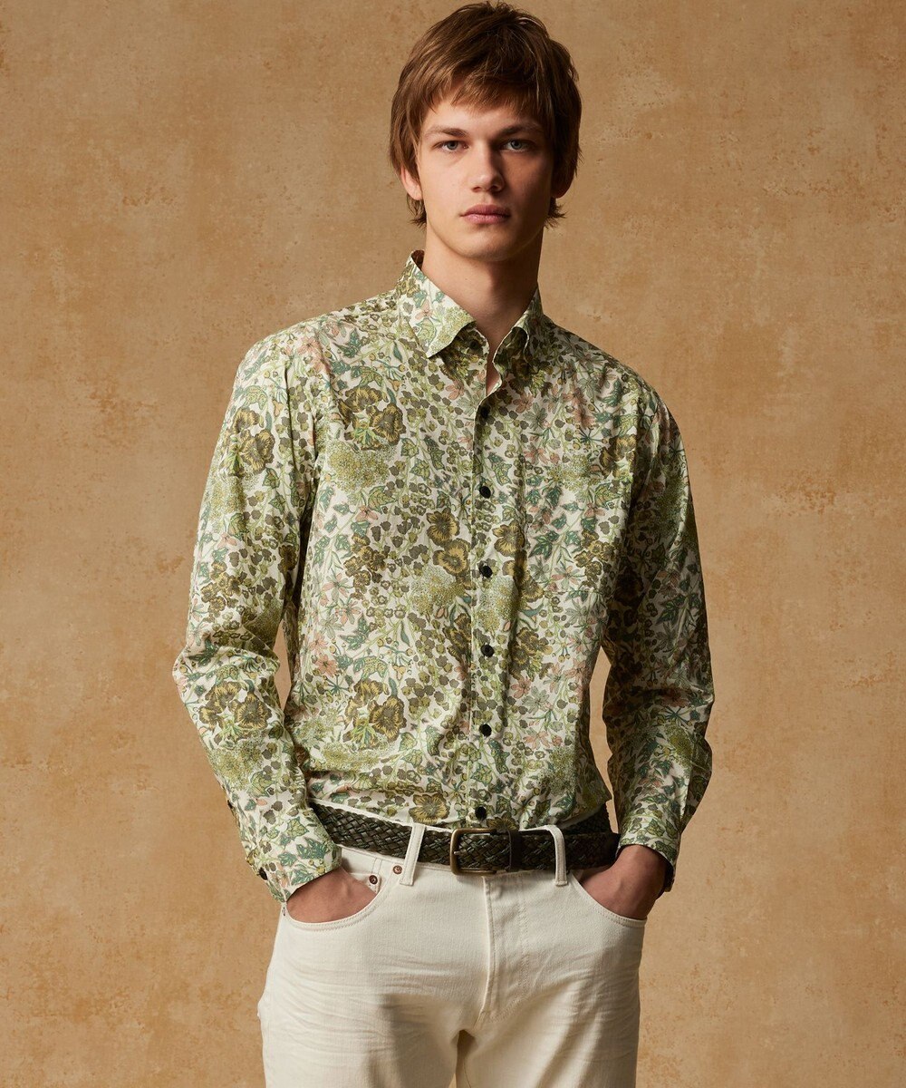 JOSEPH ABBOUD リバティプリント シャツ 
