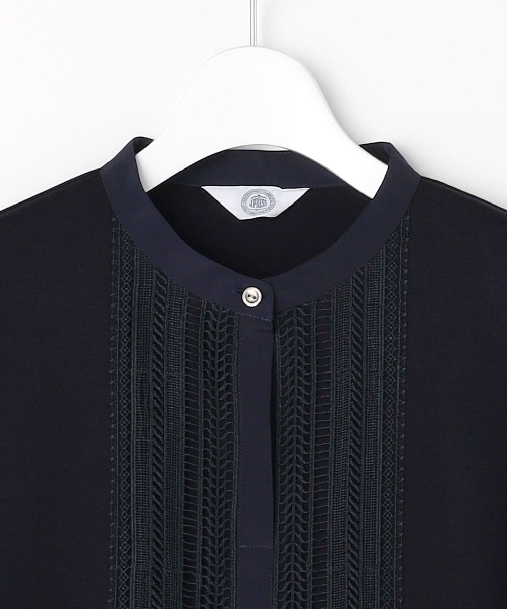 J.PRESS LADIES レースコンビ ボウタイ カットソー 