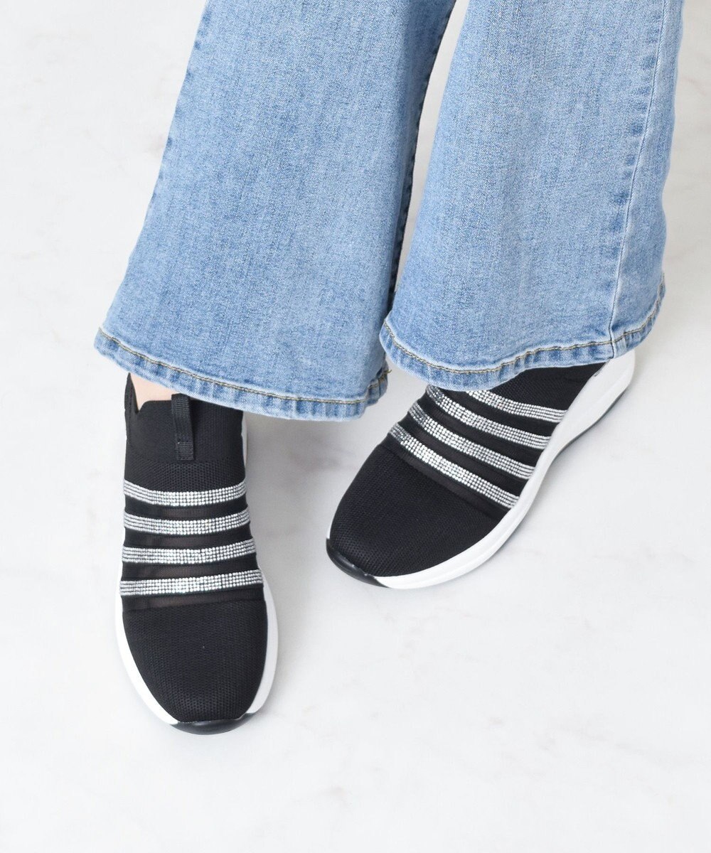 Bridget Birkin 【Bridget Birkin】ビジューニットヒールアップスニーカー 