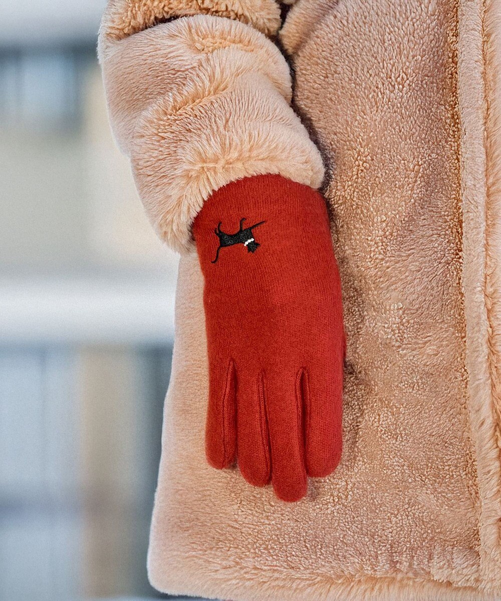 ORuKuBET おさんぽねこ刺繍ジャージグローブ(KIDS)【タッチパネル対応】 