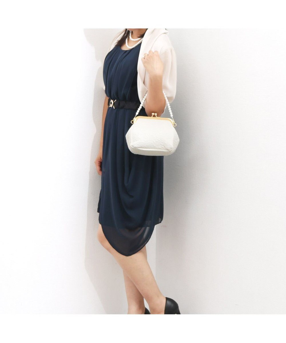 UNBILLION カシュカシュ cachecache / 2wayパールハンドル付きがま口パーティバッグ 